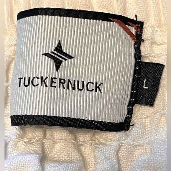 Tuckernuck 100% Linen Annie Smocked Dress Large Cream Puff Sleeve Mini Bridal - Picture 8 of 12